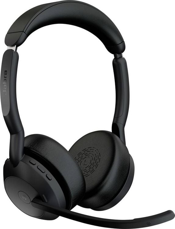 Produktbild: Jabra Evolve2 55 Link 380/390a UC Stereo On Ear Headset Bluetooth&reg; Stereo Schwarz Mikrofon-Rauschunterdr&uuml;ckung, Noise Cancelling Computer