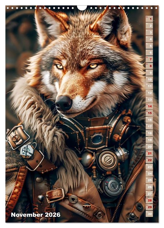 Produktbild: Steampunk Fauna (Wandkalender 2026 DIN A3 hoch), CALVENDO Monatskalender