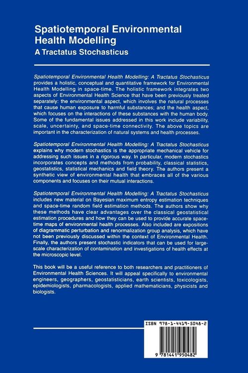 Produktbild: Spatiotemporal Environmental Health Modelling: A Tractatus Stochasticus