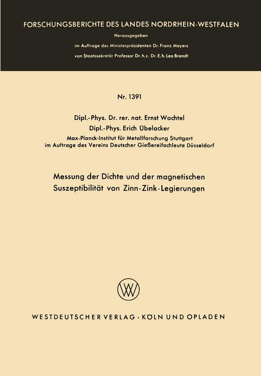 Produktbild: Messung der Dichte und der magnetischen Suszeptibilit&auml;t von Zinn-Zink-Legierungen