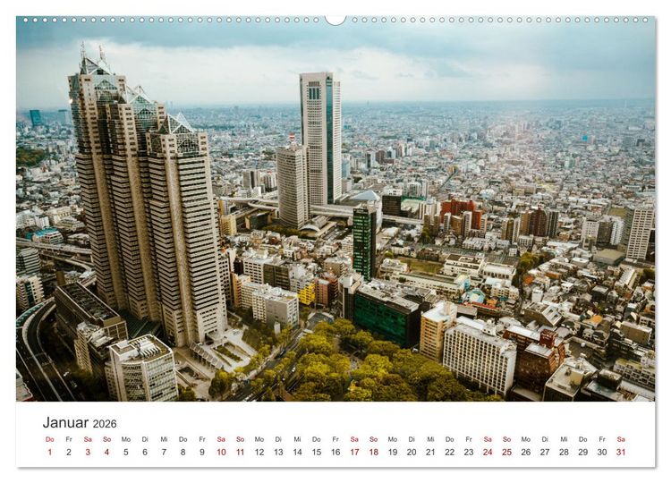 Produktbild: Japan - Zwischen Tempeln und Neonlicht (hochwertiger Premium Wandkalender 2026 DIN A2 quer), Kunstdruck in Hochglanz