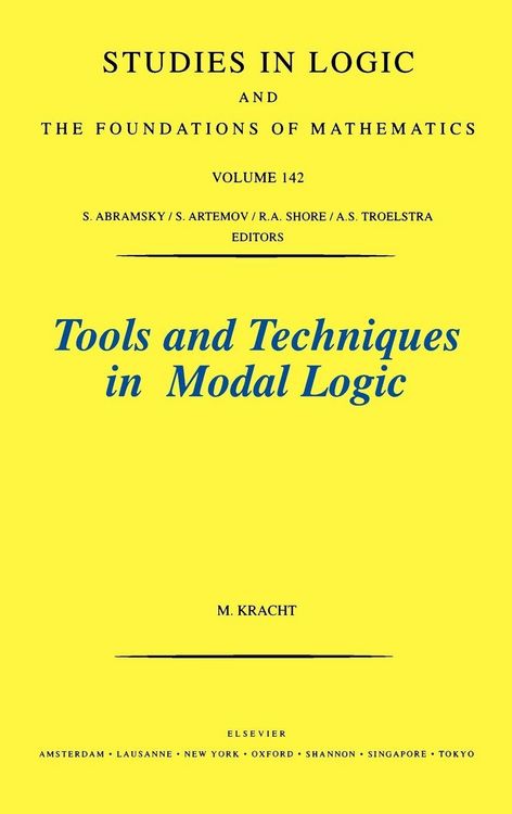 Produktbild: Tools and Techniques in Modal Logic Slstudies in Logic Series Volume 142