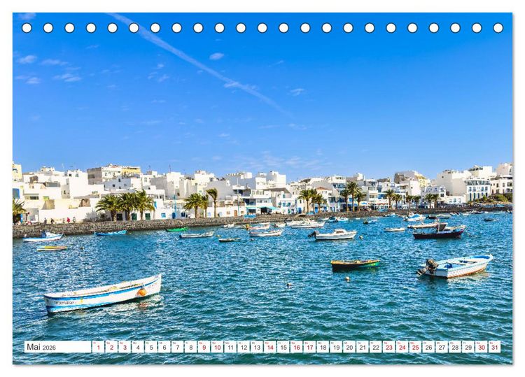 Produktbild: Lanzarote - Wo die Vulkane die Landschaft formten (Tischkalender 2026 DIN A5 quer), CALVENDO Monatskalender