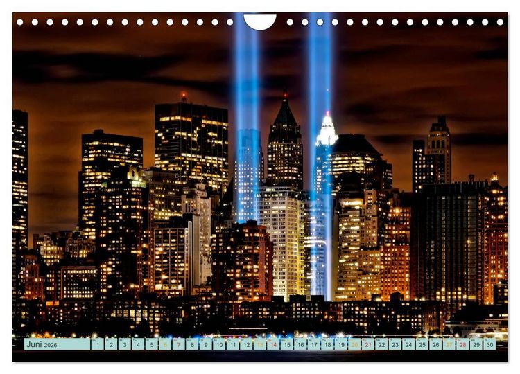 Produktbild: St&auml;dte der Welt - Skylines in der Nacht (Wandkalender 2026 DIN A4 quer), CALVENDO Monatskalender