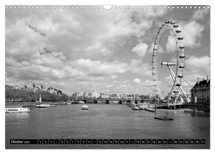Produktbild: LONDON Stadtansichten (Wandkalender 2026 DIN A3 quer), CALVENDO Monatskalender