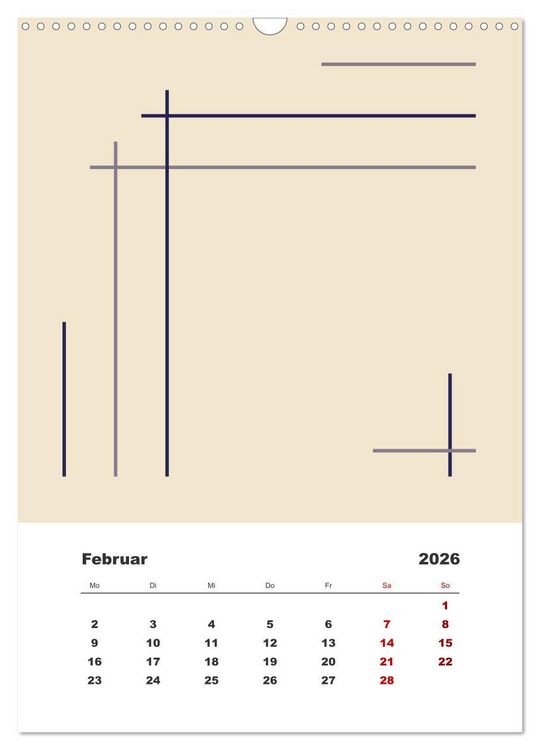 Produktbild: GeoArt - geometrische Formen (Wandkalender 2026 DIN A3 hoch), CALVENDO Monatskalender