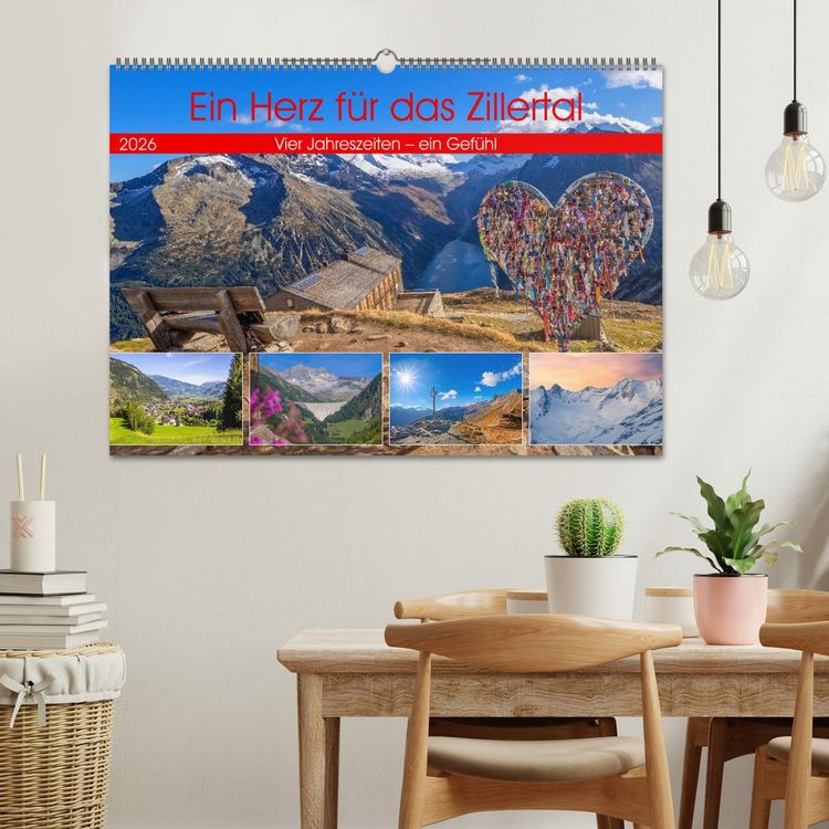Produktbild: Ein Herz f&uuml;r das Zillertal (Wandkalender 2026 DIN A2 quer), CALVENDO Monatskalender