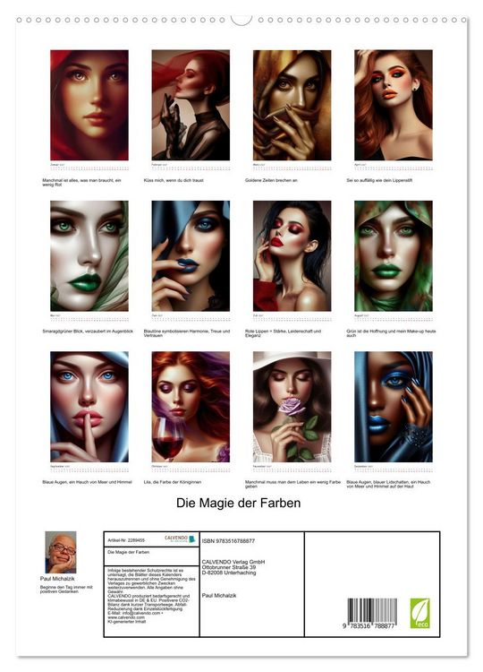 Produktbild: Die Magie der Farben (hochwertiger Premium Wandkalender 2027 DIN A2 hoch), Kunstdruck in Hochglanz