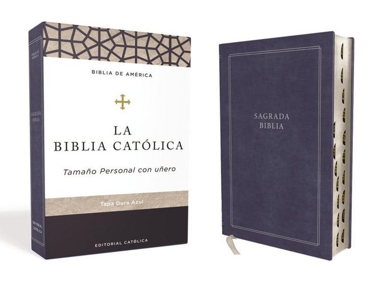 Produktbild: Biblia Cat&oacute;lica, Tama&ntilde;o Personal, Tapa Dura, Azul, Con &Iacute;ndice, Comfort Print