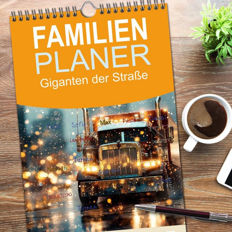 Produktbild: Familienplaner 2026 - Giganten der Stra&szlig;e mit 5 Spalten (Wandkalender, 21 x 45 cm) CALVENDO