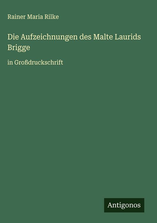 Produktbild: Die Aufzeichnungen des Malte Laurids Brigge