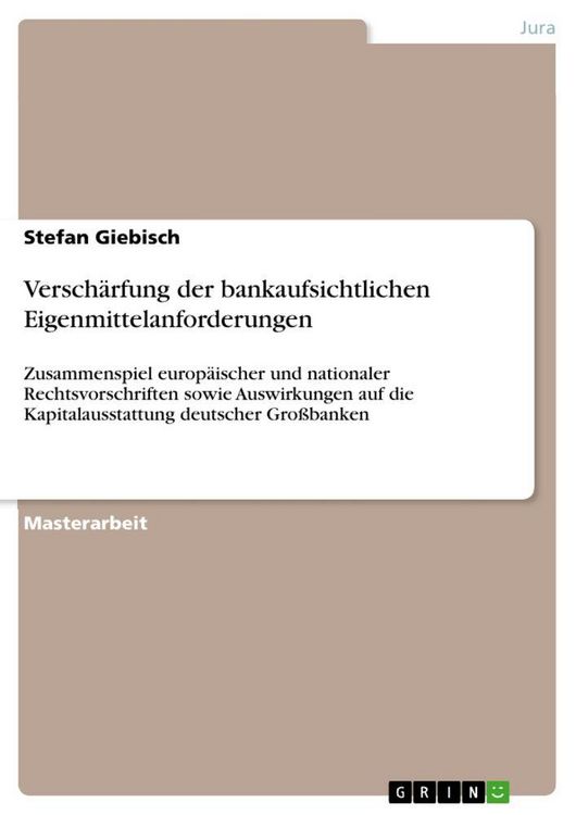 Produktbild: Versch&auml;rfung der bankaufsichtlichen Eigenmittelanforderungen