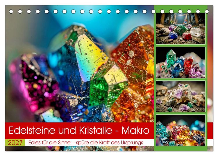 Produktbild: Edelsteine und Kristalle - Makro (Tischkalender 2027 DIN A5 quer), CALVENDO Monatskalender