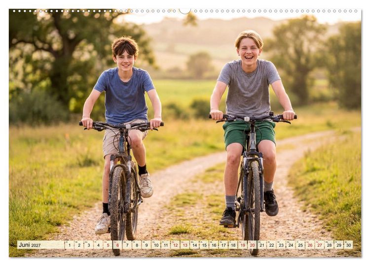 Produktbild: Unbeschwerte Jahre - Jungen zwischen Abenteuer und Freundschaft (Wandkalender 2027 DIN A2 quer), CALVENDO Monatskalender