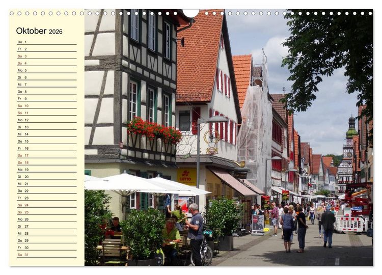 Produktbild: Stadtbummel durch Kirchheim unter Teck (Wandkalender 2026 DIN A3 quer), CALVENDO Monatskalender