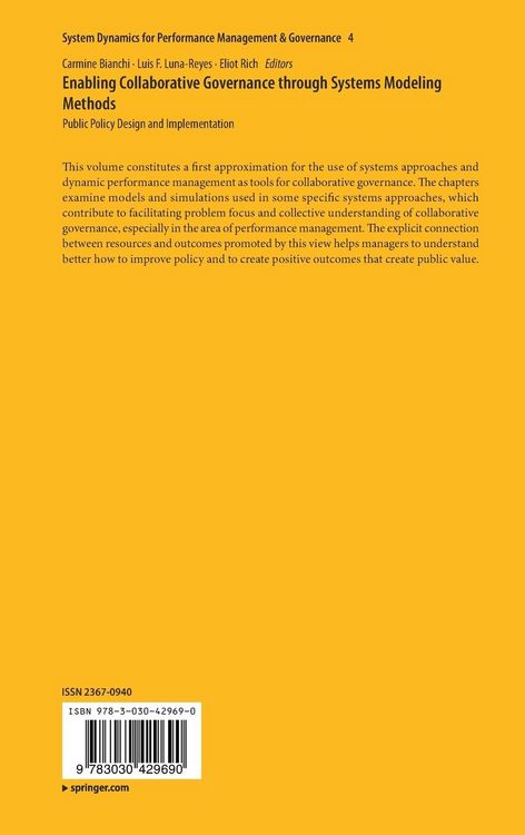 Produktbild: Enabling Collaborative Governance through Systems Modeling Methods