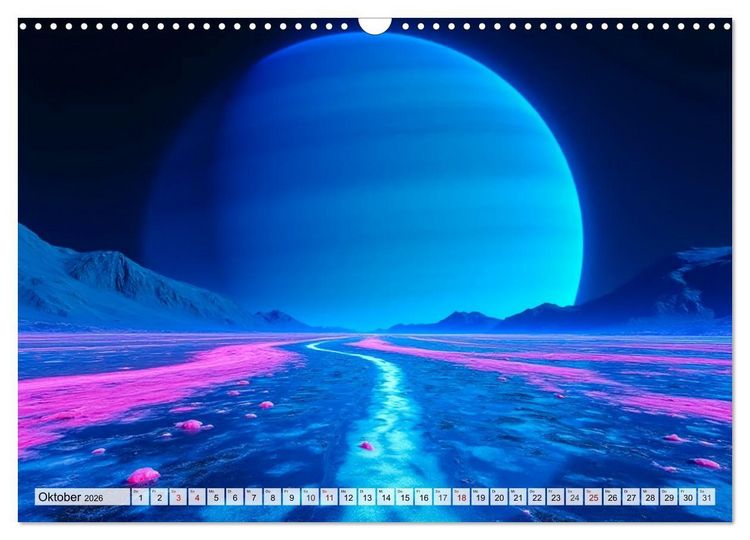 Produktbild: Kosmische Landschaften - Jenseits der Erde (Wandkalender 2026 DIN A3 quer), CALVENDO Monatskalender