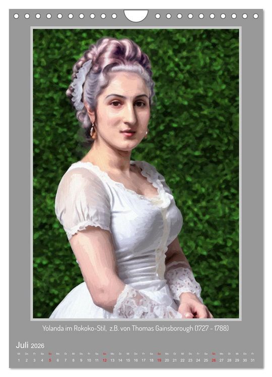 Produktbild: Yolanda in der Kunstgalerie (Wandkalender 2026 DIN A4 hoch), CALVENDO Monatskalender