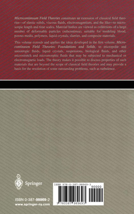 Produktbild: Microcontinuum Field Theories