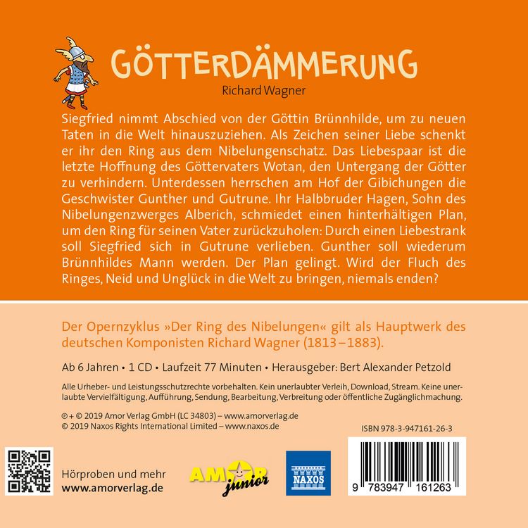 Produktbild: G&ouml;tterd&auml;mmerung, Der Ring des Nibelungen f&uuml;r kleine H&ouml;rer, Die ZEIT-Edition