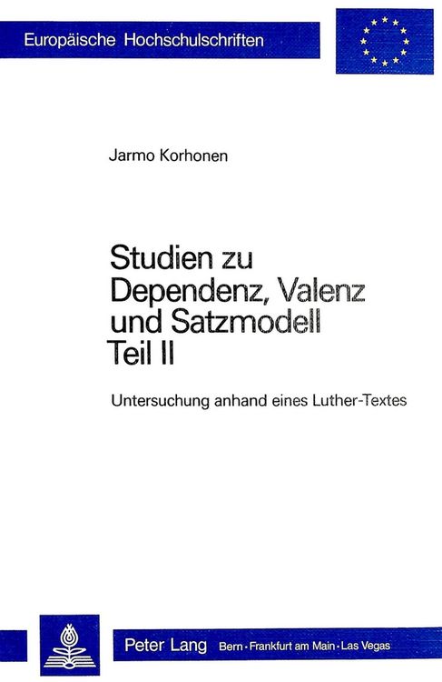 Produktbild: Studien zu Dependenz, Valenz und Satzmodell