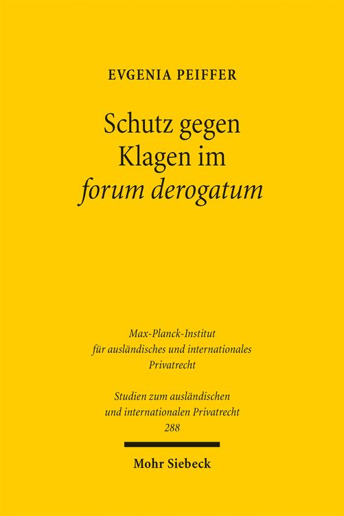Produktbild: Schutz gegen Klagen im forum derogatum