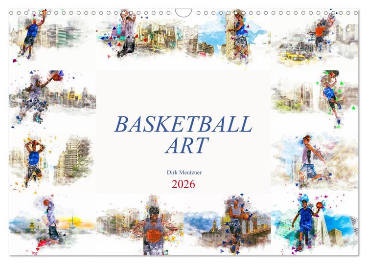 Produktbild: Basketball Art (Wandkalender 2026 DIN A3 quer), CALVENDO Monatskalender