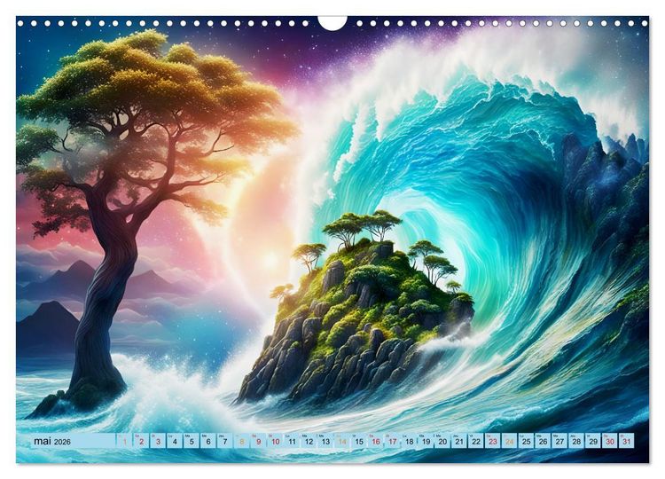 Produktbild: Vagues en col&egrave;re (Calendrier mural 2026 DIN A3 vertical), CALVENDO calendrier mensuel
