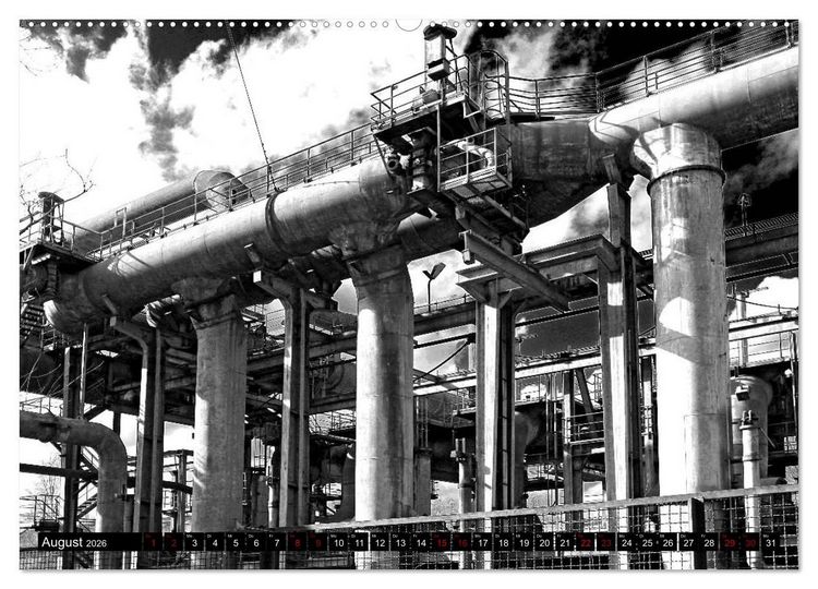 Produktbild: LaPaDu-H&uuml;ttenwerk Duisburg (hochwertiger Premium Wandkalender 2026 DIN A2 quer), Kunstdruck in Hochglanz