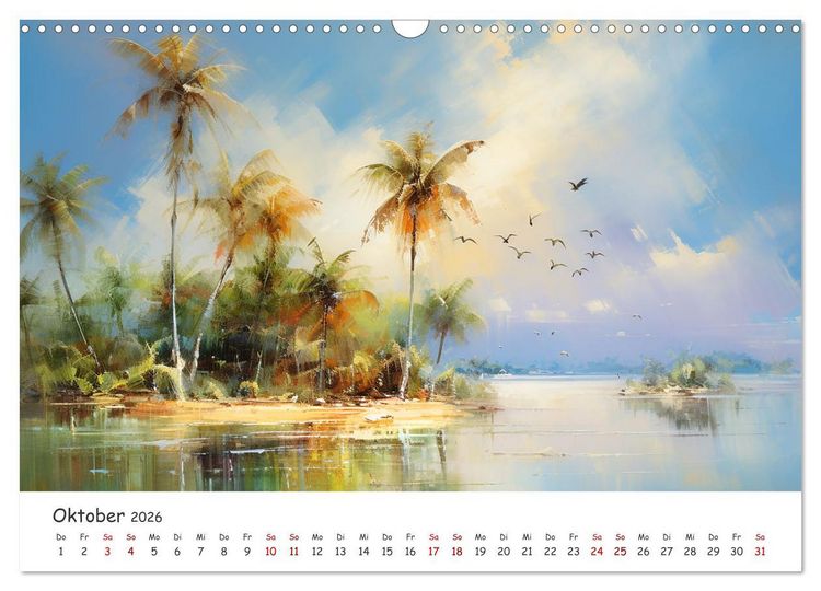Produktbild: Karibisches Flair (Wandkalender 2026 DIN A3 quer), CALVENDO Monatskalender