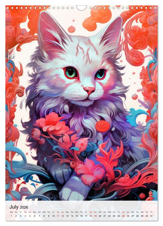 Produktbild: Feline Zen (Wall Calendar 2026 DIN A3 portrait), CALVENDO 12 Month Wall Calendar