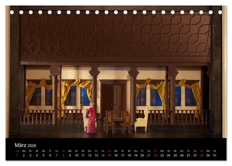 Produktbild: B&uuml;hnenbildmodelle (Tischkalender 2026 DIN A5 quer), CALVENDO Monatskalender
