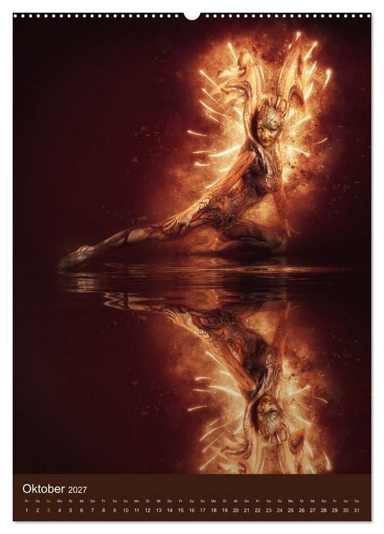 Produktbild: Bodypainting Adventures - Farbe auf nackter Haut (hochwertiger Premium Wandkalender 2027 DIN A2 hoch), Kunstdruck in Hochglanz