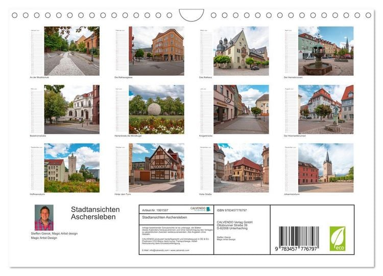 Produktbild: Stadtansichten Aschersleben (Wandkalender 2026 DIN A4 quer), CALVENDO Monatskalender