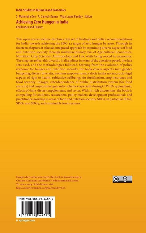 Produktbild: Achieving Zero Hunger in India