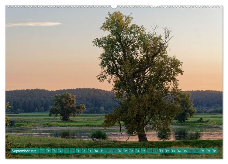Produktbild: Flusslandschaft Elbe (Wandkalender 2026 DIN A2 quer), CALVENDO Monatskalender