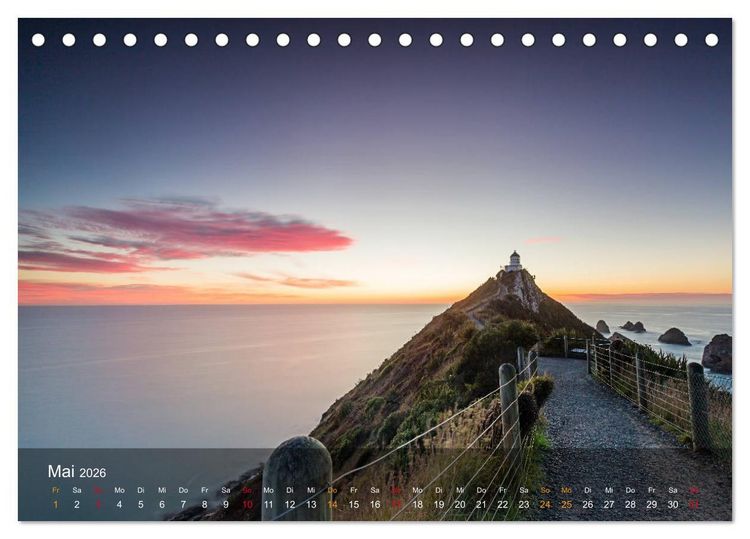 Produktbild: Neuseeland - Traumhafte Landschaften am anderen Ende der Welt (Tischkalender 2026 DIN A5 quer), CALVENDO Monatskalender