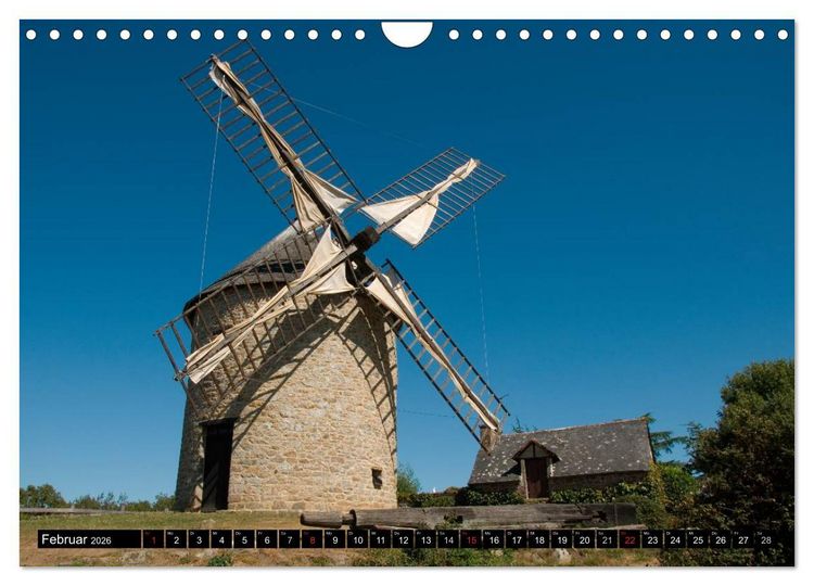 Produktbild: Windm&uuml;hlen in Europa (Wandkalender 2026 DIN A4 quer), CALVENDO Monatskalender