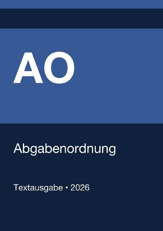 Produktbild: AO - Abgabenordnung (Deutschland) 2026