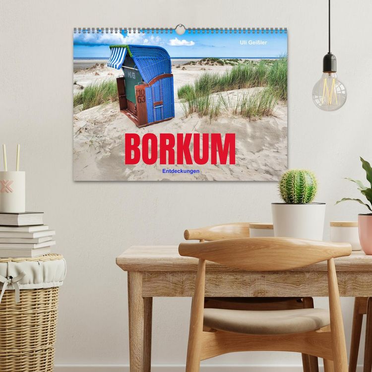 Produktbild: BORKUM Entdeckungen (Wandkalender 2026 DIN A3 quer), CALVENDO Monatskalender