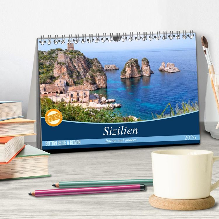 Produktbild: Sizilien - Italien mal anders (Tischkalender 2026 DIN A5 quer), CALVENDO Monatskalender