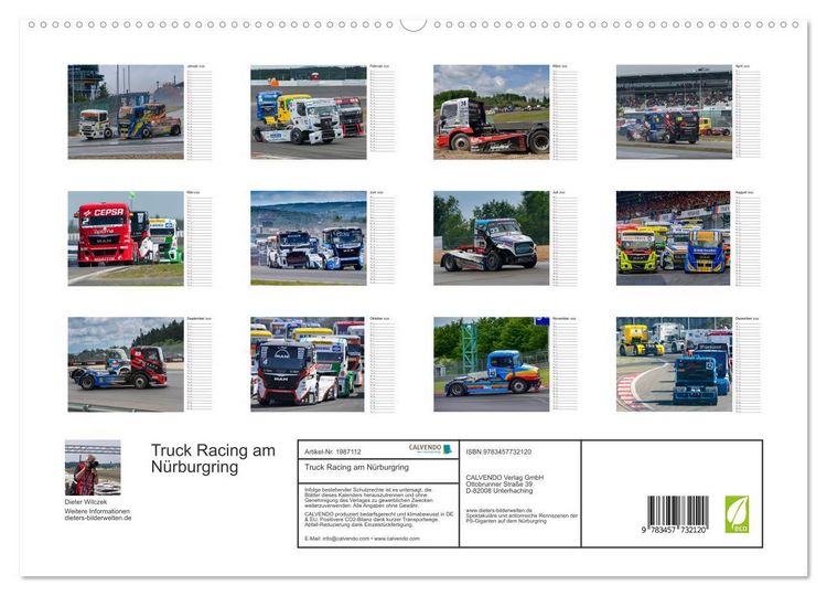 Produktbild: Truck Racing am N&uuml;rburgring (hochwertiger Premium Wandkalender 2026 DIN A2 quer), Kunstdruck in Hochglanz