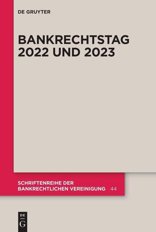 Produktbild: Bankrechtstag 2022 und 2023