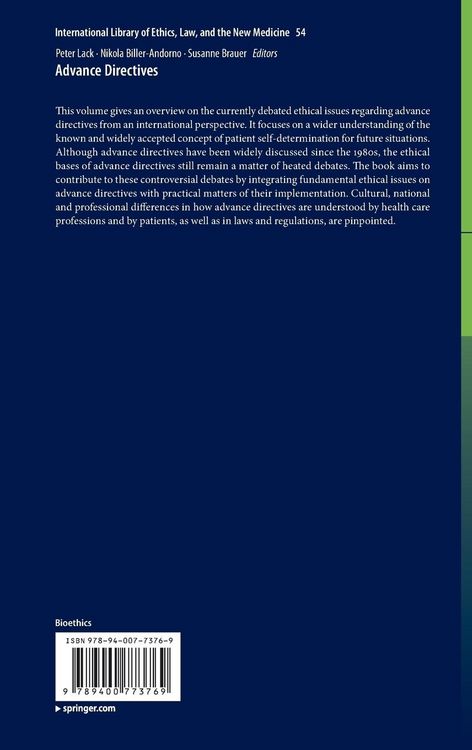 Produktbild: Advance Directives