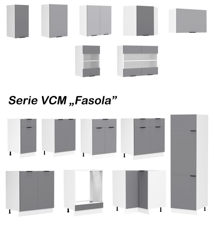 Produktbild: K&uuml;chenschrank B. 60 cm H&auml;ngeschrank K&uuml;che Fasola