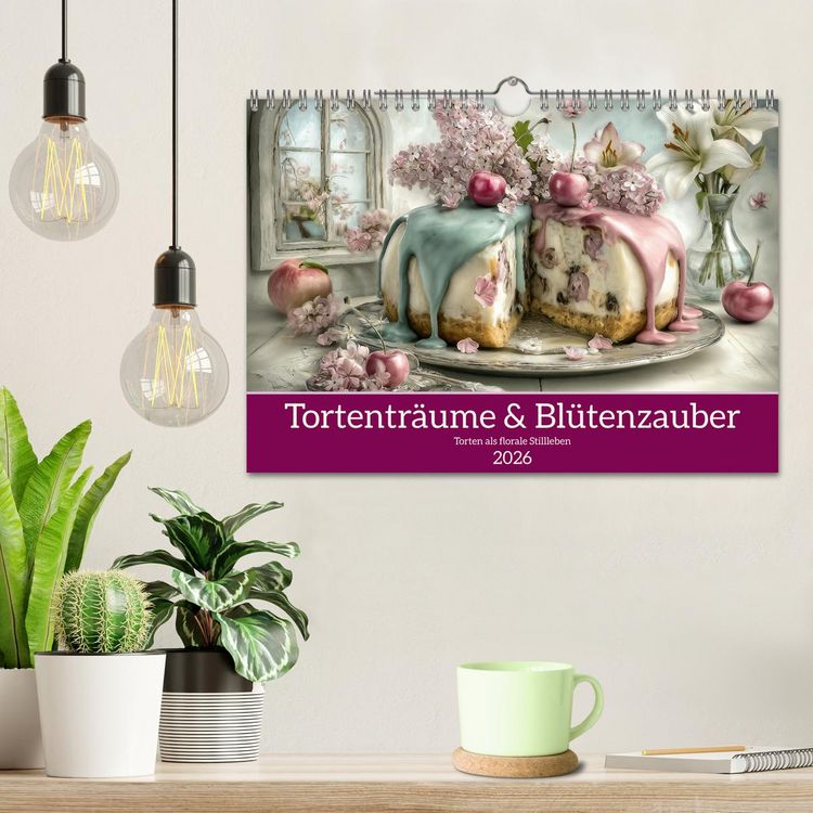 Produktbild: Tortentr&auml;ume & Bl&uuml;tenzauber (Wandkalender 2026 DIN A4 quer), CALVENDO Monatskalender
