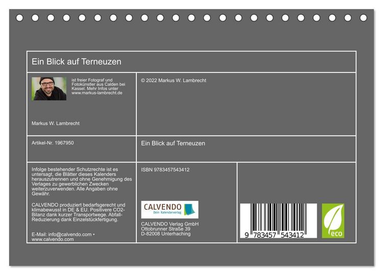 Produktbild: Ein Blick auf Terneuzen (Tischkalender 2026 DIN A5 quer), CALVENDO Monatskalender