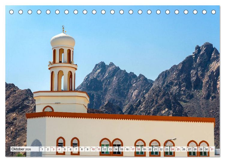 Produktbild: Entlang der K&uuml;ste von Muscat (Tischkalender 2026 DIN A5 quer), CALVENDO Monatskalender