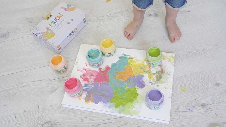 Produktbild: KREUL MUCKI Softie-Fingerfarbe Set 6 x 150 ml