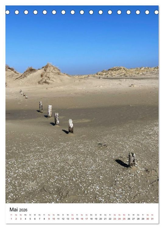 Produktbild: Strand der Sehnsucht - Sankt Peter-Ording (Tischkalender 2026 DIN A5 hoch), CALVENDO Monatskalender